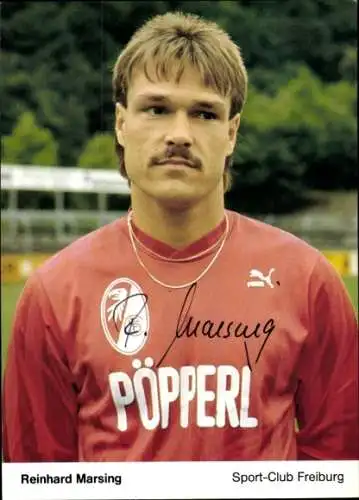 Autogrammkarte Fußballer Reinhard Marsing, SC Freiburg, Autogramm