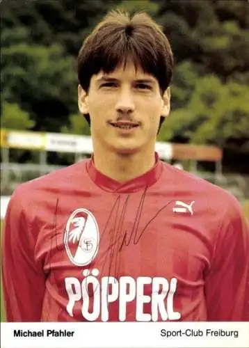 Autogrammkarte Fußballer Michael Pfahler, SC Freiburg, Autogramm