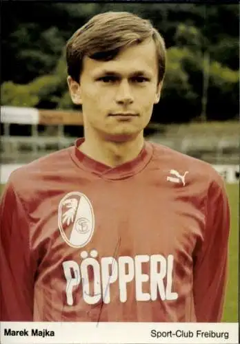Autogrammkarte Fußballer Marek Majka, SC Freiburg, Autogramm
