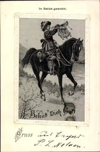 Seiden Ak Trompeter von Säckingen, Behüt dich Gott
