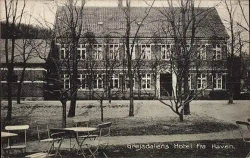 Ak Dänemark, Grejsdalens Hotel fra Haven