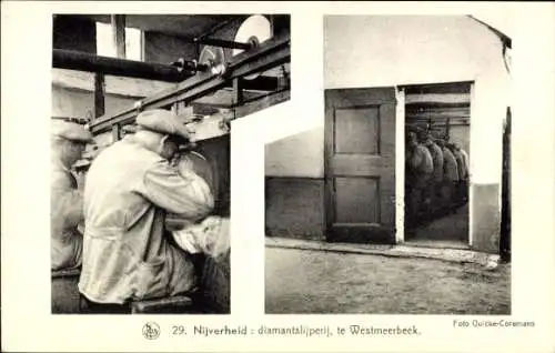 Ak Westmeerbeek Hulshout Flandern Antwerpen, Nijverheid, Diamantschleiferei