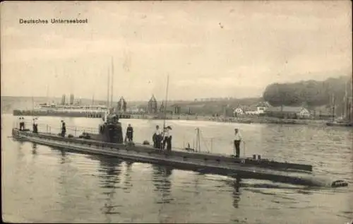 Ak Deutsches Unterseeboot, U Boot SM U 3, auslaufend