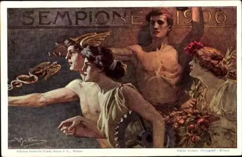 Ganzsachen Künstler Ak Milano Mailand Lombardia, Esposizione Internazionale 1906, Sempione