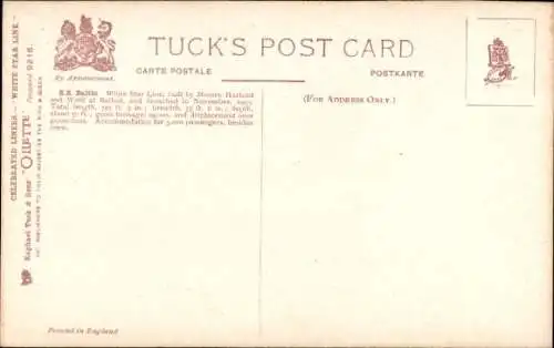 Künstler Ak SS Baltic, White Star Line