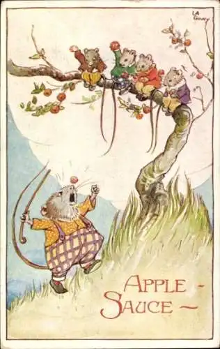 Künstler Ak L. Govey, The Mouseykins, Apple Sauce
