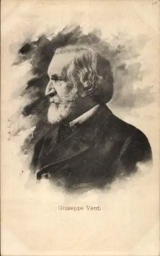 Ak Porträt von Giuseppe Verdi, Komponist