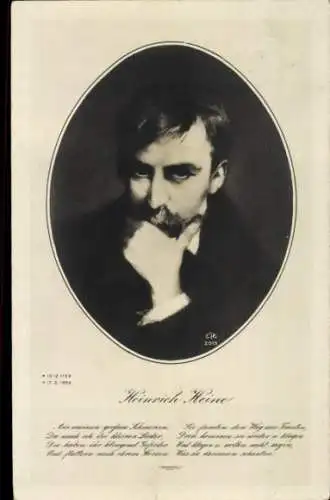 Ak Dichter Heinrich Heine, Portrait