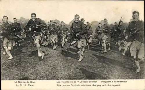 PC War 1914, London Scottish volunteers charging with the bayonet