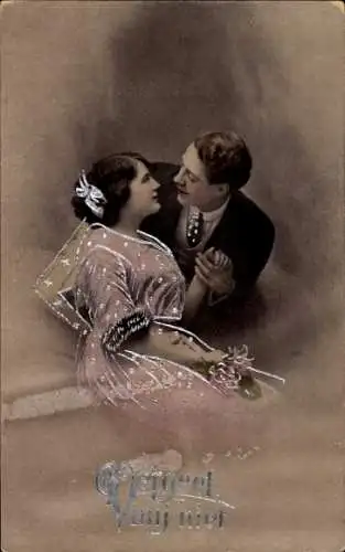 Ak Vergiss mich nicht, Liebespaar