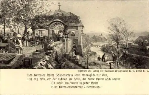 Künstler Ak Diemer, Zeno, Dresden, Bier, Brauer Union EV, Hygiene Ausstellung 1911