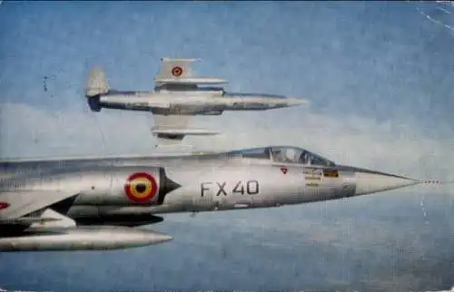 Ak Belgische Militärflugzeuge, Force Aerienne Belge, Lockheed F 104G Starfighter, FX40