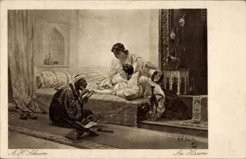 Künstler Ak Schram, A. H., Harem