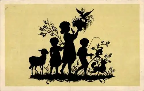 Präge Ak Blühende rote Blumen