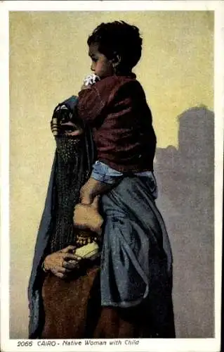 PC Cairo Egypt, Native Woman with Child