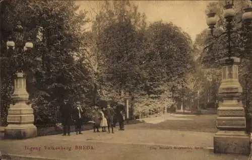 Ak Breda Nordbrabant Niederlande,  Eingang Valkenberg. BREDA. Uitg. Brons' Boekhandel, Breda