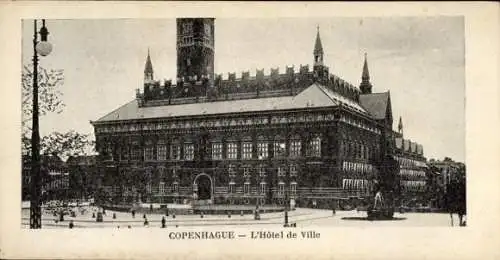 Ak København Kopenhagen Dänemark, Rathaus von   Architektur, Schwarz-Weiß-Fotografie