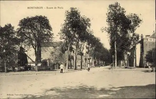 Ak Montargis Loiret, Route de Paris