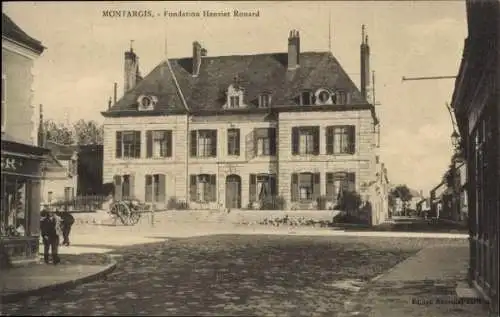 Ak Montargis Loiret, Fondation Henriet Rouard,  Gebäude, Straßenansicht, Ruheplatz, Steinbau