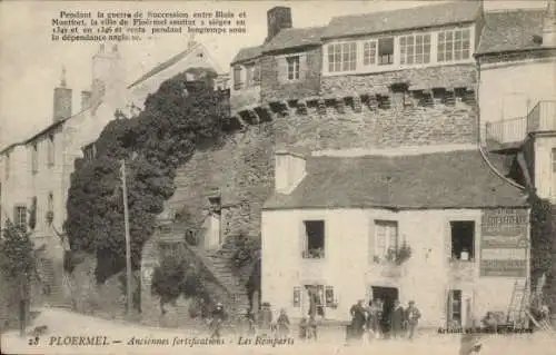 Ak Ploermel Morbihan, Anciennes fortifications, Les Remparts