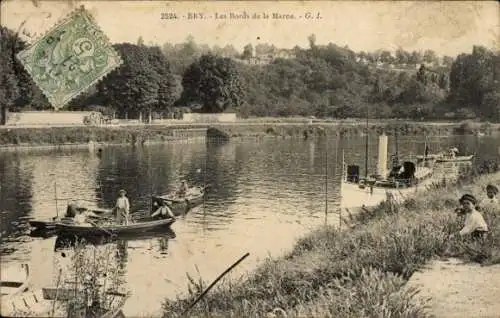 Ak Bry sur Marne Val de Marne, Bords de la Marne