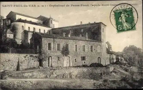 Ak Saint Paul du Var Alpes Maritimes, Orphelinat de Passe-Prest, Nord-Westseite