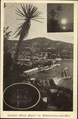 Ak Villefranche sur Mer Alpes Maritimes, Comat Naval Fleuri