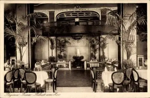 Ak Berlin Tiergarten, Elegantes Restaurant, Palast am Zoo, mit Bühnenbereich, Palmen