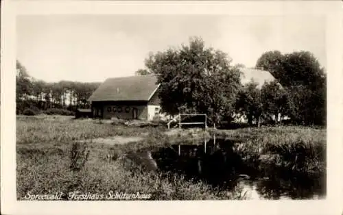 Ak Spreewald, Forsthaus Schützenhaus