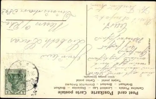 Präge Litho Glückwunsch Neujahr, Schornsteinfeger