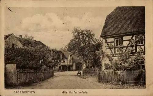 Ak Großbothen Grimma in Sachsen, Alte Dorfschmiede