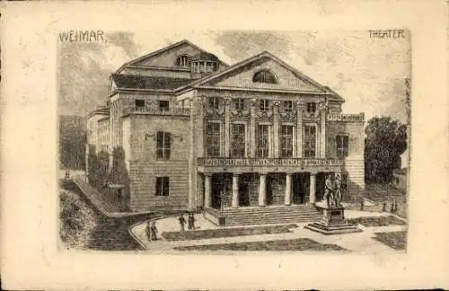 Ak Weimar in Thüringen, Theater
