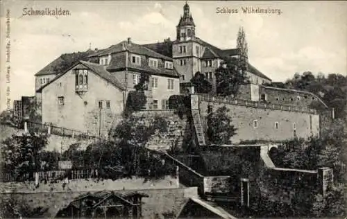 Ak Schmalkalden im Thüringer Wald, Schloss Wilhelmsburg, s Gebäude, schwarz-weiß