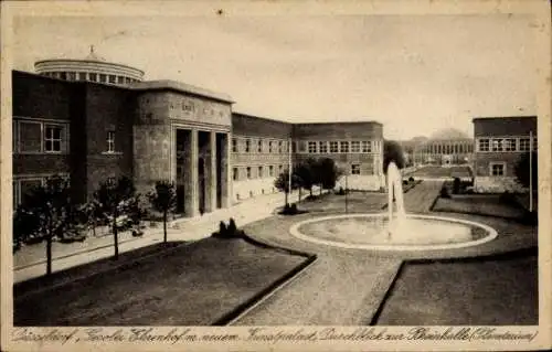 Ak Düsseldorf am Rhein, Große Ausstellung GeSoLei 1926,  Ehrenhof, neuer Kunstpalast, Blick zur R