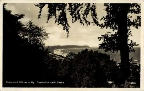 Ak Ostseebad Göhren auf Rügen, Blick nach Baabe, Küste