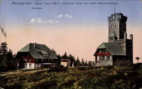 Ak Seebach in Baden Schwarzwald, Hornisgrinde, Neuer Turm, Kurhaus