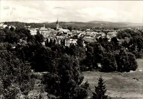 Ak Bischofswerda in Sachsen, Historische Stadtansicht, Kirche, Bäume