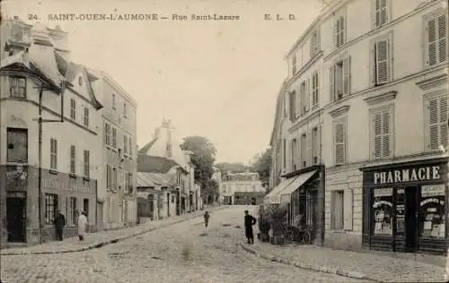 CPA Saint Ouen l'Aumône Val d'Oise, Rue Saint Lazare