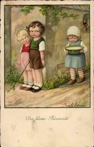 Künstler Ak Ebner, Pauli, Kleiner Bösewicht, Kinder