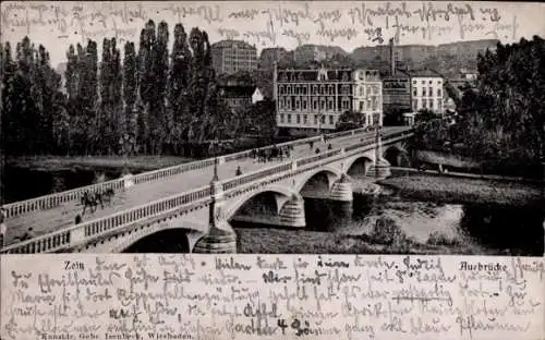 Relief Ak Zeitz im Burgenlandkreis, Auebrücke