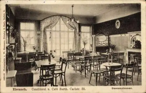 Ak Lutherstadt Eisenach in Thüringen, Konditorei und Café Barth, Carlstraße 35, Damenzimmer