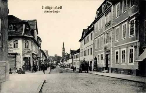 Ak Heilbad Heiligenstadt Eichsfeld Thüringen, Wilhelmstraße,  Architektur, Straßenansicht