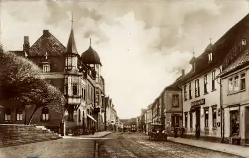 Ak Dingelstädt im Eichsfeld Thüringen, Wilhelmstraße,  Architektur, alte Straßenansicht, schwarz-