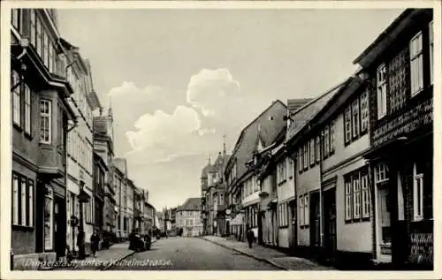 Ak Dingelstädt im Eichsfeld Thüringen, Straßenansicht, Untere Wothelmstraße,  Architektur, Wolken