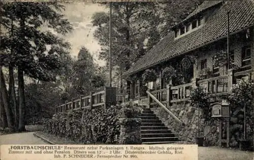 Ak Düsternbrook Kiel, Restaurant Forstbaumschule im Düsternbrooker Gehölz, Inh. P. Schneider