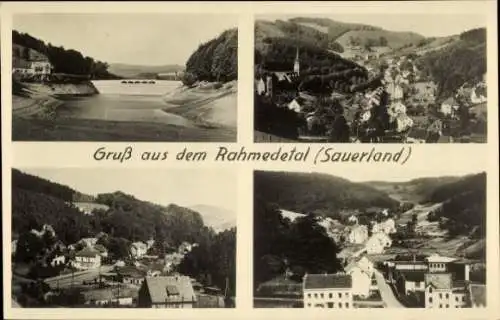 Foto Ak Rahmedetal Altena im Sauerland, Panorama, Teilansichten