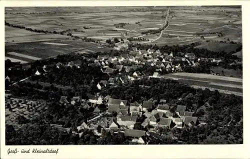 Ak Kleinaltdorf und Großaltdorf Vellberg in Württemberg, Fliegeraufnahme