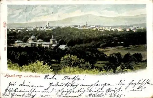 Ak Bad Homburg vor der Höhe im Taunus, Panorama von der Ellerhöhe aus
