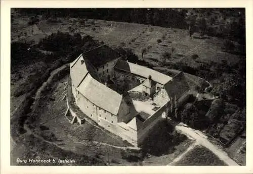 Ak Ipsheim Mittelfranken, Fliegeraufnahme, Burg Hoheneck