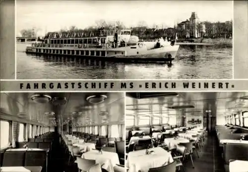 Ak Magdeburg in Sachsen Anhalt, Fahrgastschiff MS Erich Weinert, Weiße Flotte Magdeburg